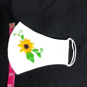 New, Handmade, hand embroidered, face mask,